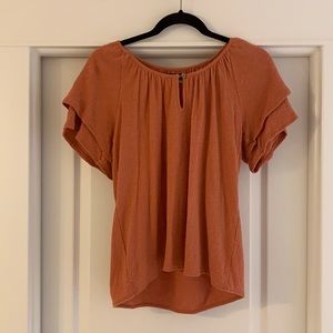 Madewell ruffle top